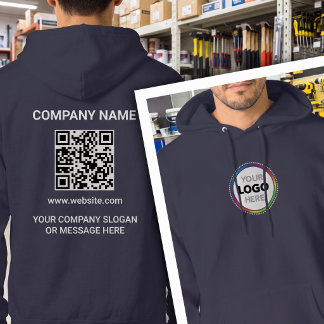 Sudadera Logotipo frontal: información de contacto de la em