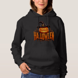 Sudadera Logotipo Premium de Calabaza de Halloween 3D con S