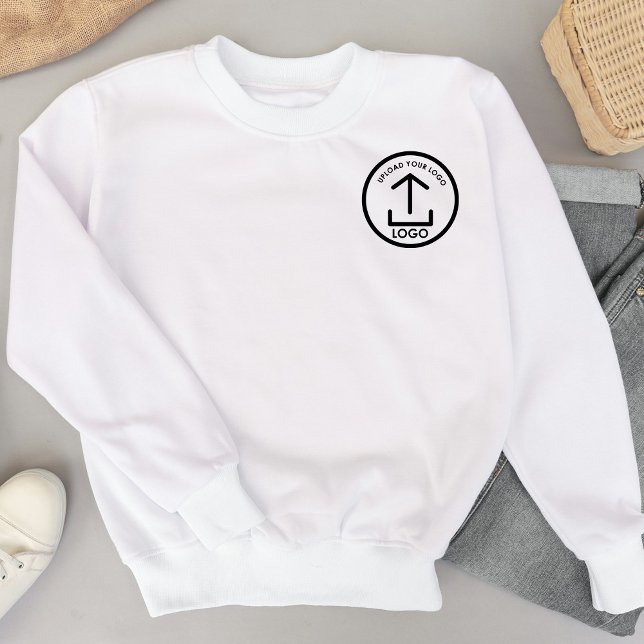 Sudadera Logotipo profesional moderno y sencillo de blanco (White Simple Modern Professional Business Logo Sweatshirt)