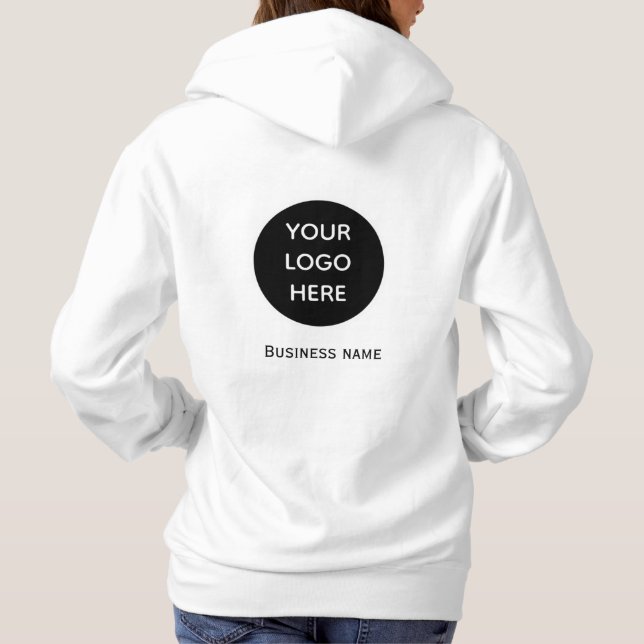 Sudadera Logotipo profesional Negro Moderno Simple (Reverso)