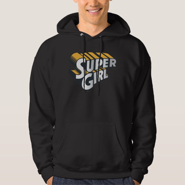 Sudadera Logotipo Supergirl Silver y Naranja (Anverso)