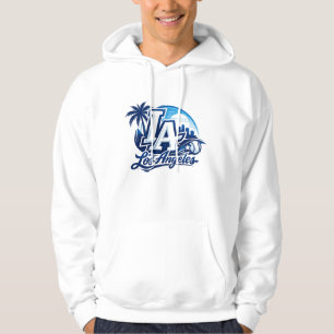 Sudadera Logotipo urbano azul y blanco de Los Ángeles LA