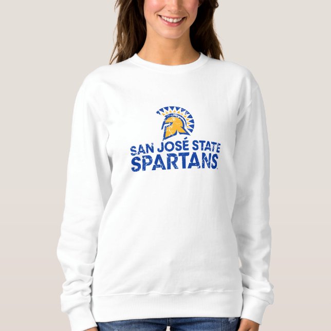 Sudadera Logotipo Wordmark de Spartans del estado de San (Anverso)