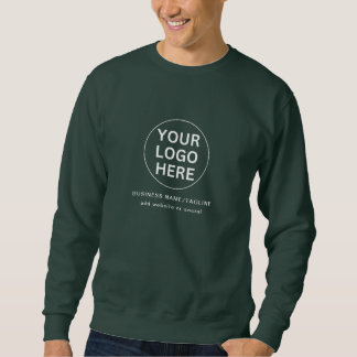 Sudadera Logotipo y texto personalizados en verde bosque pr