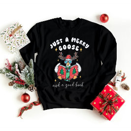Sudadera Lombriz de Navidad Solo una oca alegre