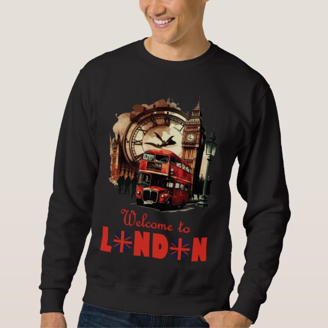 Sudadera London England Souvenir Tourist For Men Women Kids (Anverso)