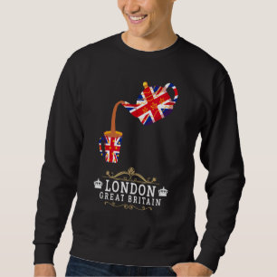 Sudadera Londres Idea Para Niños Con Bandera Union Jack De