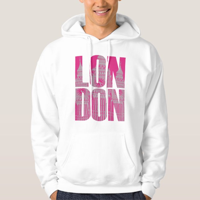 Sudadera Londres Rosa (Anverso)