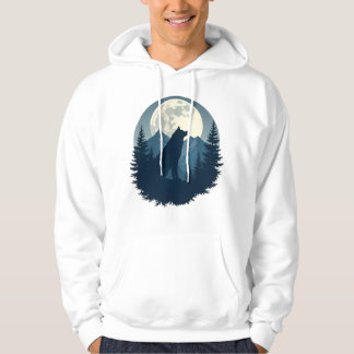 Sudadera Lone Wolf Under the Moon – Minimal Night Aesthetic