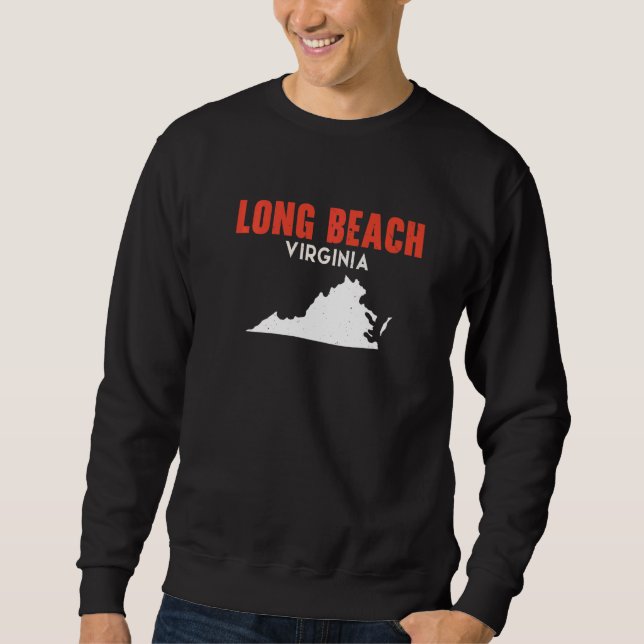 Sudadera Long Beach Washington EE. UU. Estado América Viaje (Anverso)