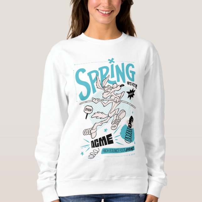 Sudadera LOONEY TUNES™ | WILE E. COYOTE™ Spring En Acción (Anverso)
