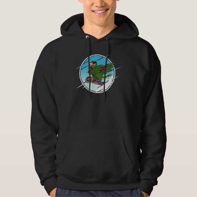 Sudadera Lorando Parrot Snowboard I Hahns Macaw (Anverso)