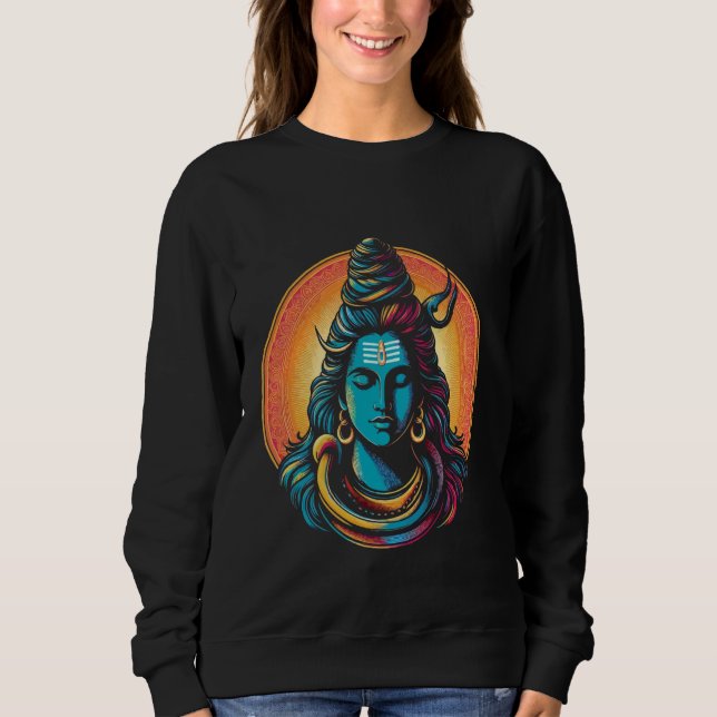 Sudadera Lord Shiva Hindu God Mahadeva Trident Hinduism Dev (Anverso)