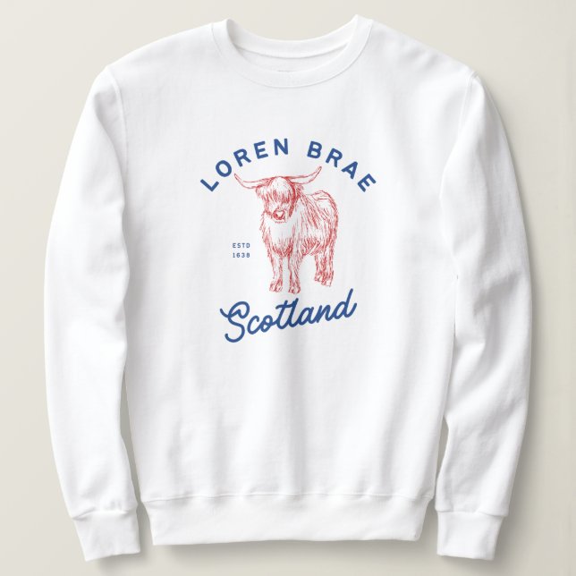Sudadera Loren Brae Scotland coo jumper (Anverso del diseño)