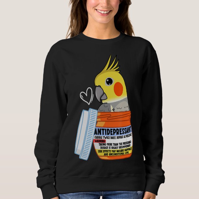 Sudadera Loro antidepresivo lindo I Cockatiel (Anverso)