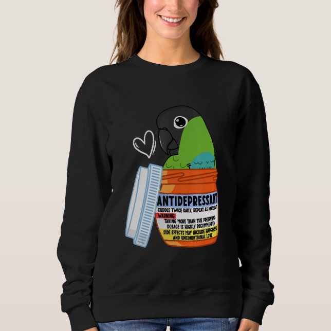 Sudadera Loro antidepresivo lindo I nanday conure (Anverso)