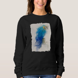 Sudadera Loro azul y amarillo Guacamayo No 3 Retrato de ani
