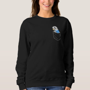 Sudadera Loro Bonito En Un Bolsillo I Blue Budgie Periquito