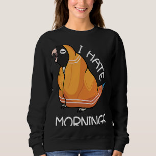 Sudadera Loro Cansado odia las mañanas de mi Caramelo azul