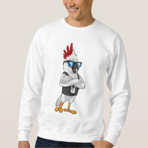 Sudadera Loro como músico con gafas de sol