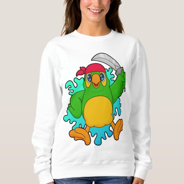 Sudadera Loro como Pirata con Espada (Anverso)