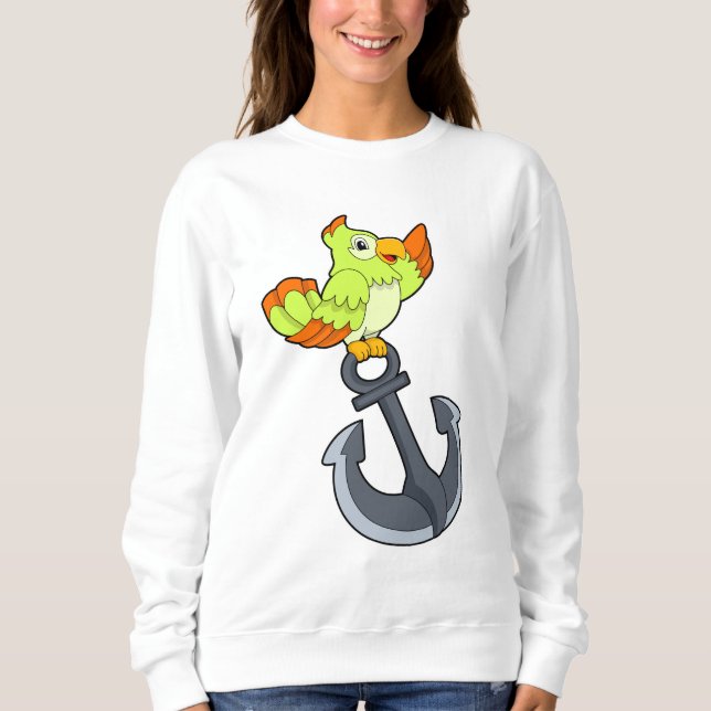 Sudadera Loro con ancla (Anverso)