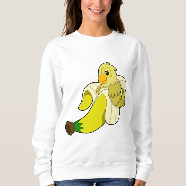 Sudadera Loro con banana (Anverso)