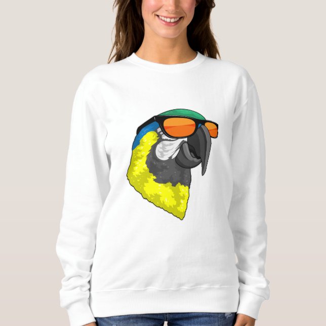 Sudadera Loro con gafas de sol (Anverso)
