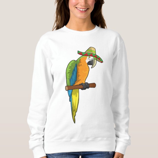 Sudadera Loro con gorra de paja (Anverso)