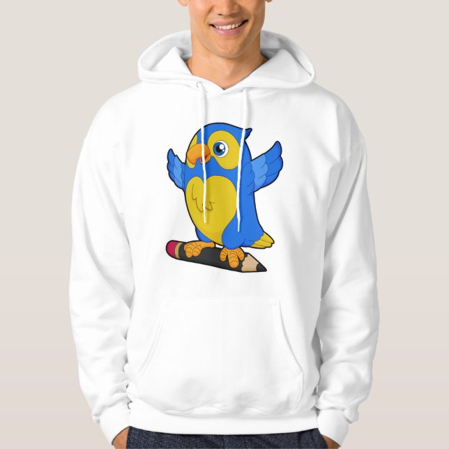 Sudadera Loro con lápiz (Anverso)