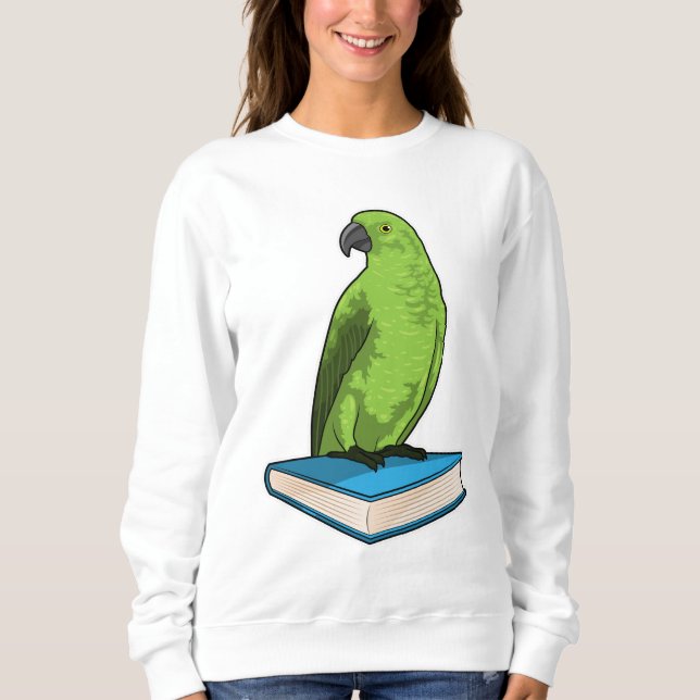 Sudadera Loro con libro (Anverso)