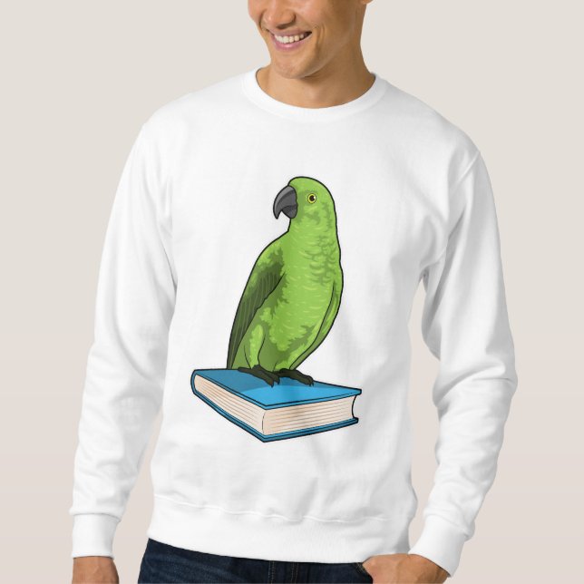 Sudadera Loro con libro (Anverso)