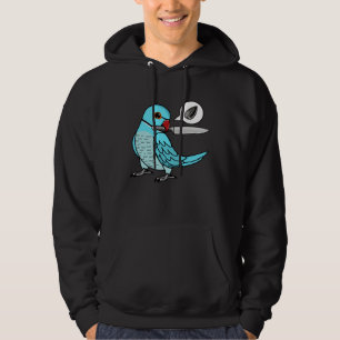 Sudadera Loro Cuchillo Quiere Semillas I Ringneck Indio Azu