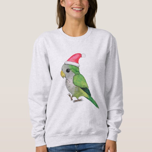 Sudadera Loro de Navidades verdes (Anverso)