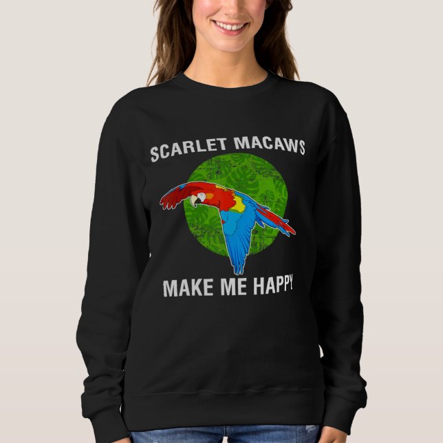 Sudadera Loro feliz Scarlet Macaw (Anverso)