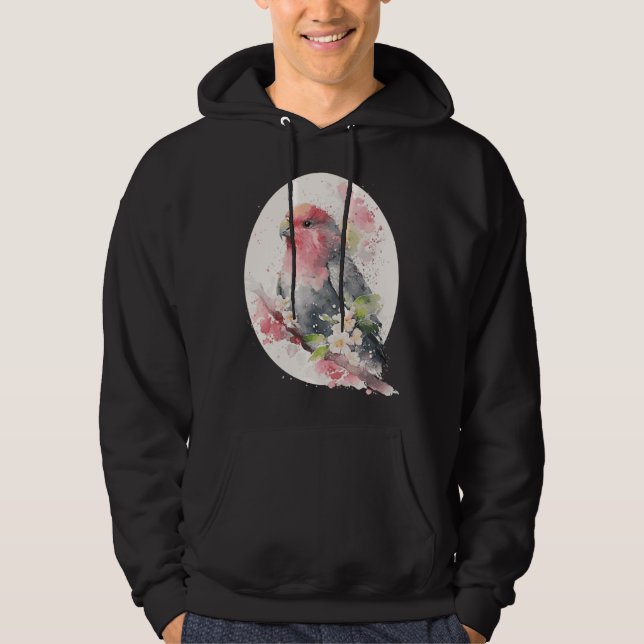 Sudadera Loro Flor de Cerezo Japonés Sakura Periquito Parak (Anverso)