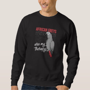 Sudadera Loro Gris Africano Como Ave Terapéutico
