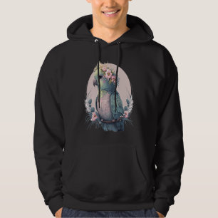 Sudadera Loro Periquito Bonito Flor Corona Pájaros Mascota