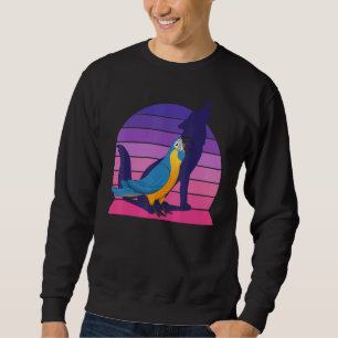 Sudadera Loro retro grito azul macao llorón