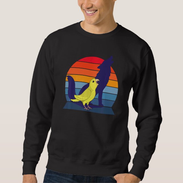 Sudadera Loro retro grito pera amarilla (Anverso)