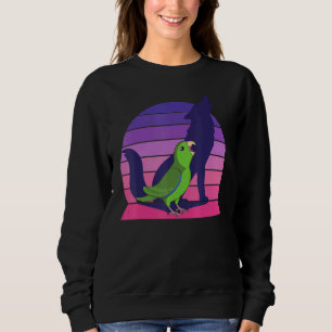 Sudadera Loro retro grito Perro verde llorón