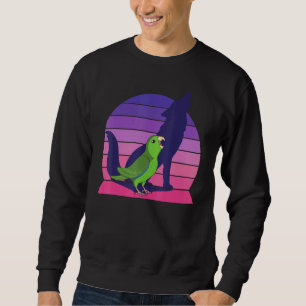 Sudadera Loro retro grito Perro verde llorón