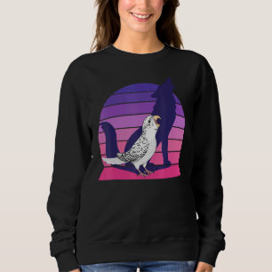 Sudadera Loro retro grito "White Budg" llorando lobo