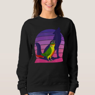 Sudadera Loro Retro I Lobo Aullador I Conure de Lado Amaril