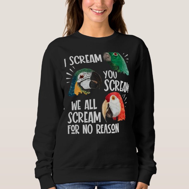 Sudadera Loro Te Grito Que Todos Gritamos Que No. (Anverso)