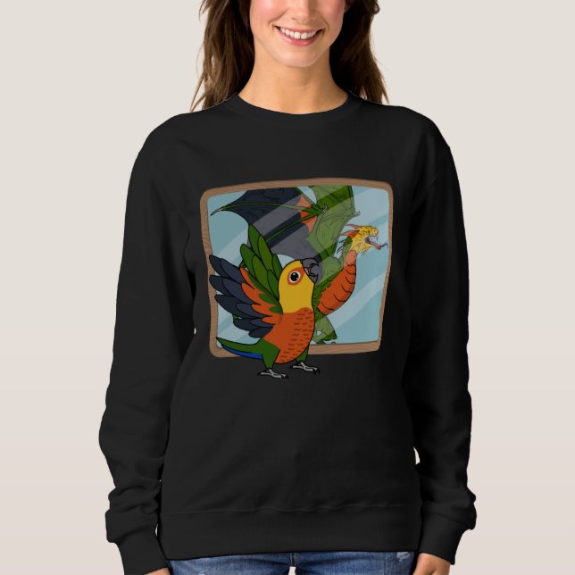 Sudadera Loro y Dragón Reflejo I Conuro Jenday  1 (Anverso)