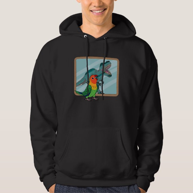Sudadera Loro y reflejo de Rex I Agapornis de Fischer (Anverso)