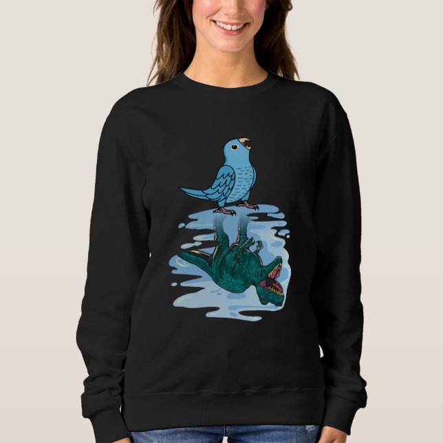 Sudadera Loro y reflejo de Rex I Periquito azul (Anverso)