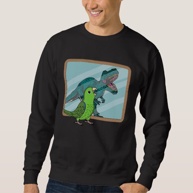 Sudadera Loro y Rex Reflexión I Lorito Verde (Anverso)