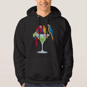 Sudadera Loros bebiendo Margarita Vacaciones Tropicales Haw